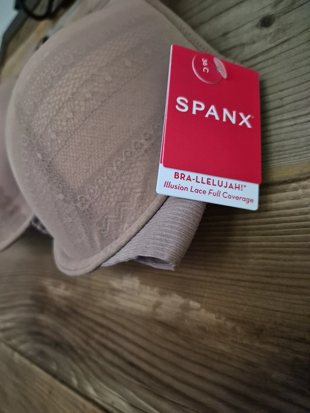 NWT SPANX Bra-llelujah Illusion Lace Full Coverage Bra Women's Size 36C